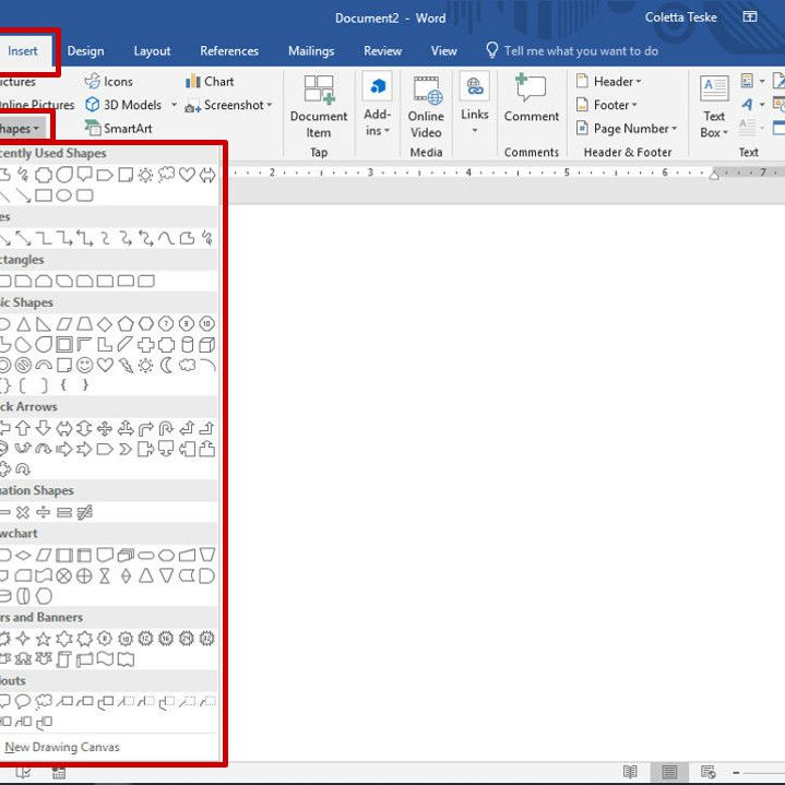draw a line in word 2016 for mac